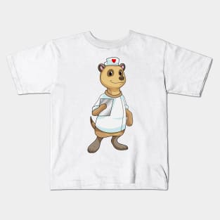 Meerkat as Nurse with Heart Kids T-Shirt